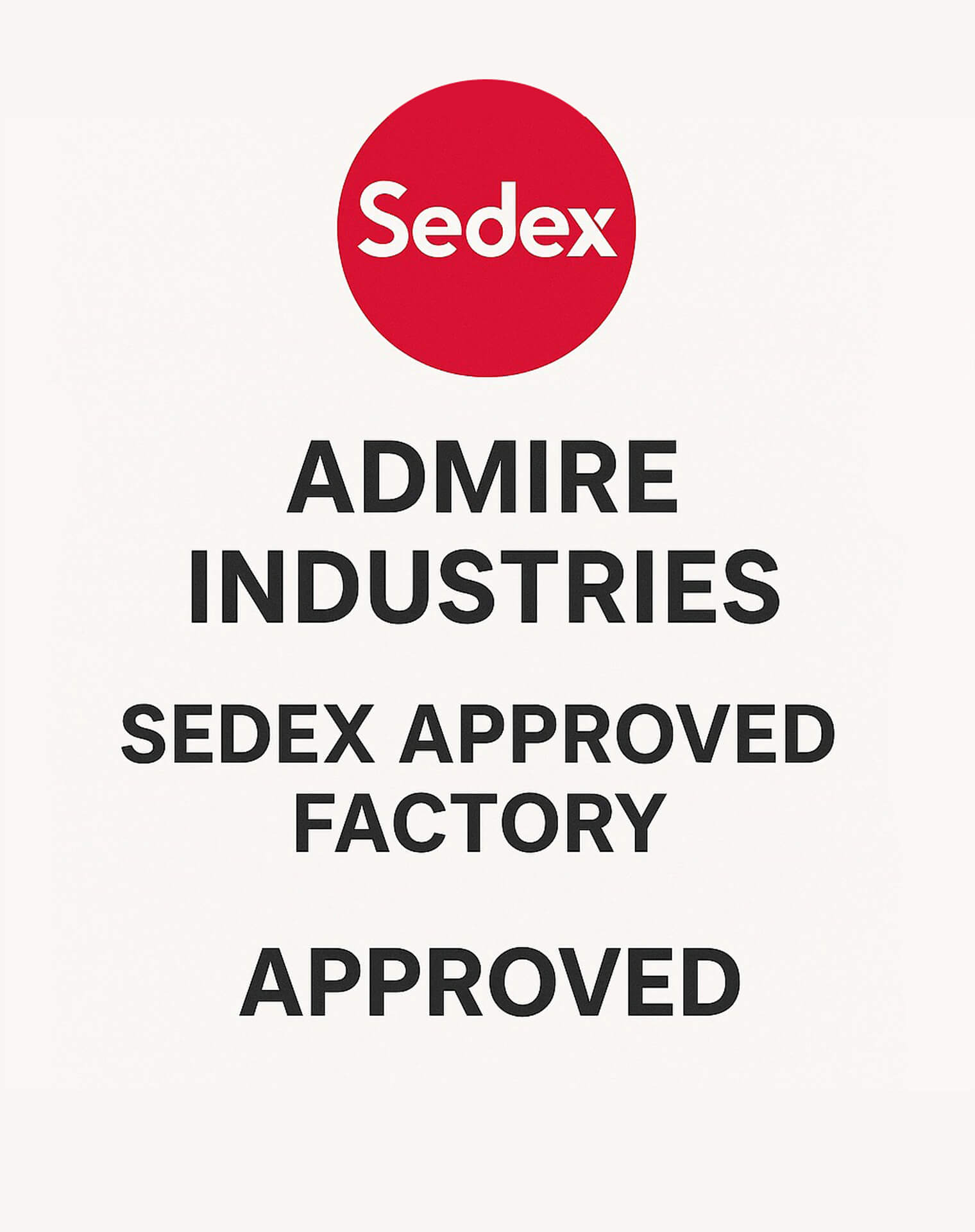 Sedex Certificate